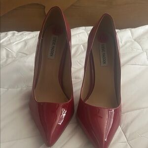 Steve Madden Glossy Crimson Heels